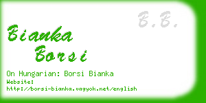 bianka borsi business card